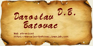 Daroslav Batovac vizit kartica